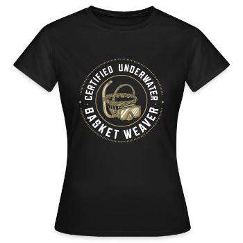 Unterwasser Korb Weben Skurrile Kunsthandwerk - Frauen T-Shirt - Schwarz - Vorne - AI Model Female 172 dark (172cm)
