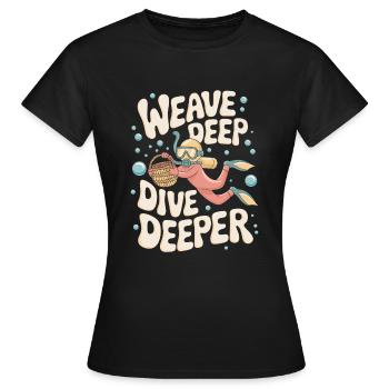 Unterwasser Korb Weben Skurrile Kunsthandwerk - Frauen T-Shirt - Schwarz - Vorne - AI Model Female 172 dark (172cm)
