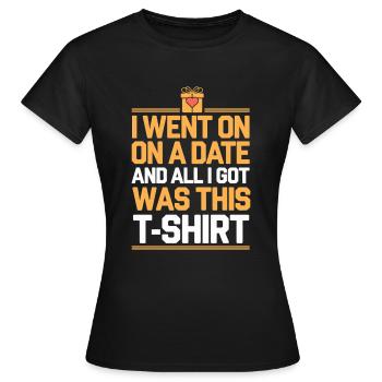 Dating-katastrophenkomödie Lustig Scheitert - Frauen T-Shirt - Schwarz - Vorne - AI Model Female 172 dark (172cm)