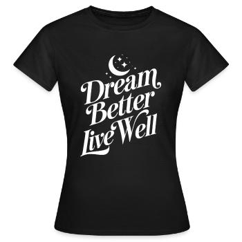 Adeptes de l’hygiène du sommeil, nuits reposantes, - T-shirt Femme - noir - Devant - AI Model Female 172 dark (172cm)