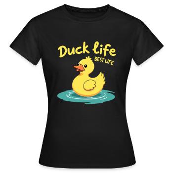 Nutztier-enten-enthusiasten Hinterhof-enten - Frauen T-Shirt - Schwarz - Vorne - AI Model Female 172 dark (172cm)