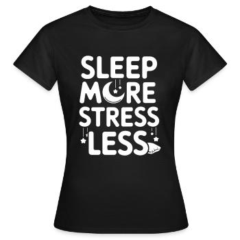 Adeptes de l’hygiène du sommeil, nuits reposantes, - T-shirt Femme - noir - Devant - AI Model Female 172 dark (172cm)
