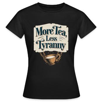 Boston Tea 1773 American Revolution Historic - Frauen T-Shirt - Schwarz - Vorne - AI Model Female 172 dark (172cm)