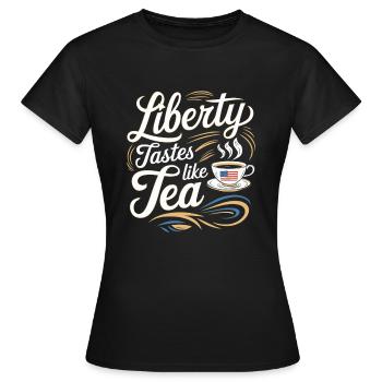Boston Tea 1773 American Revolution Historic - Frauen T-Shirt - Schwarz - Vorne - AI Model Female 172 dark (172cm)