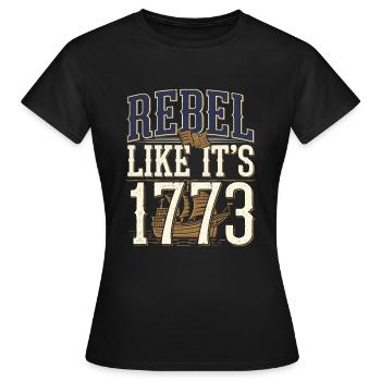 Boston Tea 1773 American Revolution Historic - Frauen T-Shirt - Schwarz - Vorne - AI Model Female 172 dark (172cm)