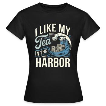 Boston Tea 1773 American Revolution Historic - Frauen T-Shirt - Schwarz - Vorne - AI Model Female 172 dark (172cm)