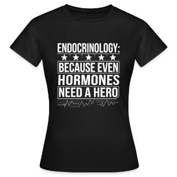 Science médicale pour l’endocrinologie - T-shirt Femme - noir - Devant - AI Model Female 172 dark (172cm)
