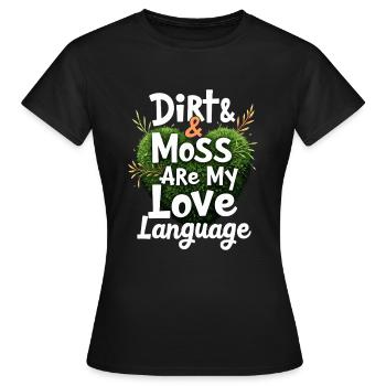 Kokedama Moss Ball Plantes Jardinage Japonais - T-shirt Femme - noir - Devant - AI Model Female 172 dark (172cm)