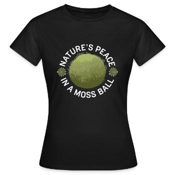 Kokedama Moss Ball Plantes Jardinage Japonais - T-shirt Femme - noir - Devant - AI Model Female 172 dark (172cm)