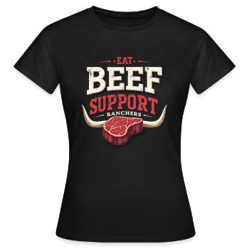 Bovins Éleveur Éleveur Éleveur Éleveur Mode de vie - T-shirt Femme - noir - Devant - AI Model Female 172 dark (172cm)