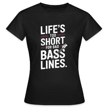 Bass Gitarrist Musiker Gear Funk Rock Jazz - Frauen T-Shirt - Schwarz - Vorne - AI Model Female 172 dark (172cm)