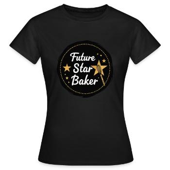 Candidat Junior en Boulangerie Jeune Chef Boulangerie - T-shirt Femme - noir - Devant - AI Model Female 172 dark (172cm)