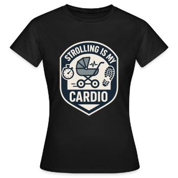 Crèche Papa Paternité Fierté - T-shirt Femme - noir - Devant - AI Model Female 172 dark (172cm)