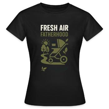 Crèche Papa Paternité Fierté - T-shirt Femme - noir - Devant - AI Model Female 172 dark (172cm)