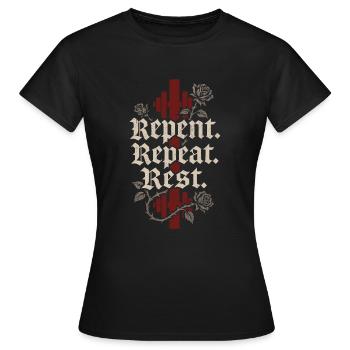 Goth Gym Dark Fitness Alternative Training Gothic - Women's T-Shirt - black - Front - AI Model Female 172 dark (172cm)