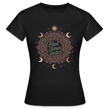 Boho Yoga Cadeau spirituel pour les yogis conscients - T-shirt Femme - noir - Devant - AI Model Female 172 dark (172cm)