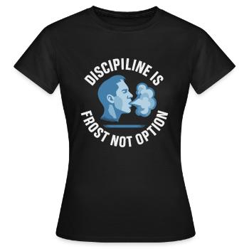 Douches froides Dureté mentale Exposition au froid - T-shirt Femme - noir - Devant - AI Model Female 172 dark (172cm)