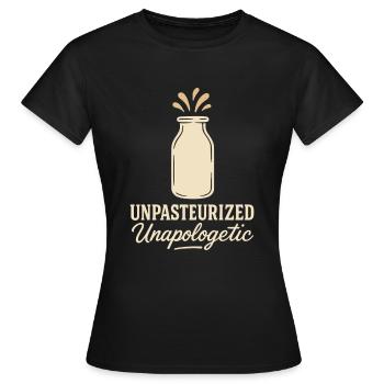 Boire du lait cru Lait cru de la ferme Fraîcheur - T-shirt Femme - noir - Devant - AI Model Female 172 dark (172cm)