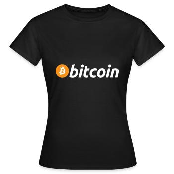 Bitcoin Decentralized Currency Gift Blockchain - Women's T-Shirt - black - Front - AI Model Female 172 dark (172cm)