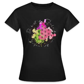 Blume des Lebens - Grün - Frauen T-Shirt - Schwarz - Vorne - AI Model Female 172 dark (172cm)