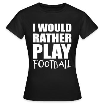 Football football - T-shirt Femme - noir - Devant - AI Model Female 172 dark (172cm)