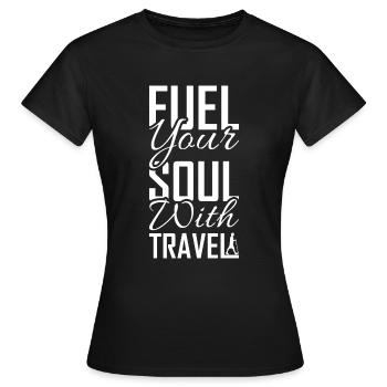 Travel - Frauen T-Shirt - Schwarz - Vorne - AI Model Female 172 dark (172cm)