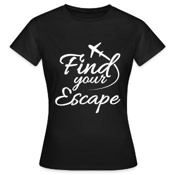 Travel - Frauen T-Shirt - Schwarz - Vorne - AI Model Female 172 dark (172cm)