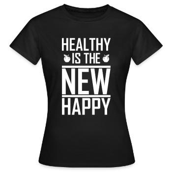 Végétalien en bonne santé - T-shirt Femme - noir - Devant - AI Model Female 172 dark (172cm)