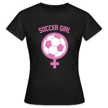 Frauenfussball - Frauen T-Shirt - Schwarz - Vorne - AI Model Female 172 dark (172cm)
