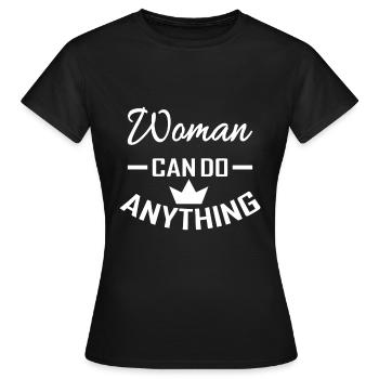 féminisme - T-shirt Femme - noir - Devant - AI Model Female 172 dark (172cm)