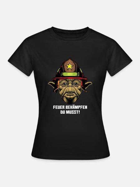 Feuerwehr - Frauen T-Shirt - Schwarz