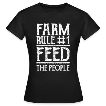 Farmer Farmer Farmer - Women's T-Shirt - black - Front - AI Model Female 172 dark (172cm)