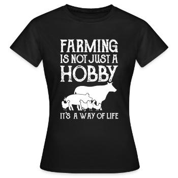 Farmer Farmer Farmer - Women's T-Shirt - black - Front - AI Model Female 172 dark (172cm)