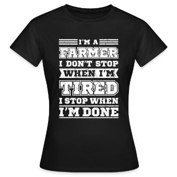 Farmer Farmer Farmer - Women's T-Shirt - black - Front - AI Model Female 172 dark (172cm)