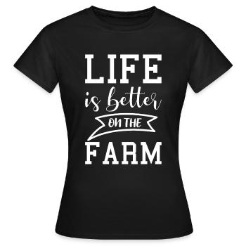 Farmer Farmer Farmer - Women's T-Shirt - black - Front - AI Model Female 172 dark (172cm)