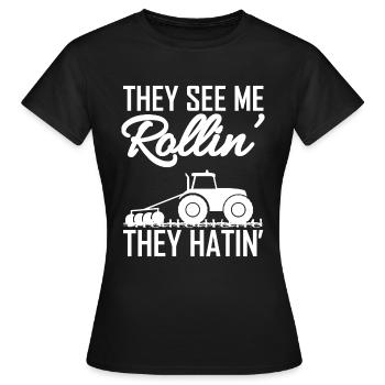 Farmer Farmer Farmer - Women's T-Shirt - black - Front - AI Model Female 172 dark (172cm)