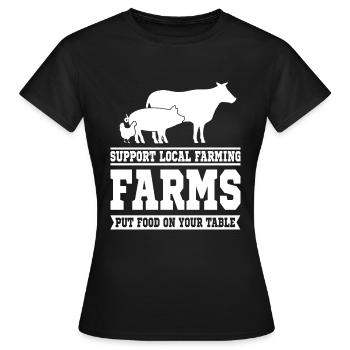 Farmer Farmer Farmer - Women's T-Shirt - black - Front - AI Model Female 172 dark (172cm)