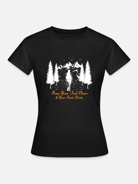 Wandern - Frauen T-Shirt - Schwarz