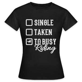 Chevaux chevaux - T-shirt Femme - noir - Devant - AI Model Female 172 dark (172cm)