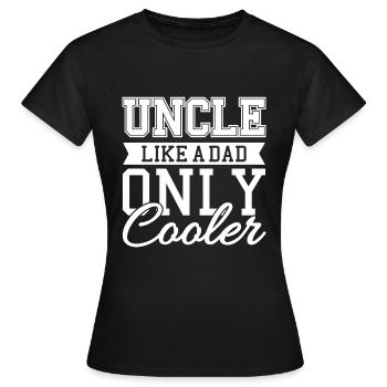 oncle - T-shirt Femme - noir - Devant - AI Model Female 172 dark (172cm)