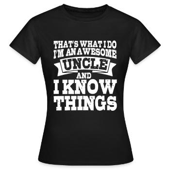 uncle - Women's T-Shirt - black - Front - AI Model Female 172 dark (172cm)