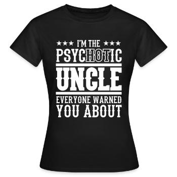 oncle - T-shirt Femme - noir - Devant - AI Model Female 172 dark (172cm)