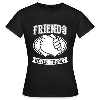 amitié - T-shirt Femme - noir - Devant - AI Model Female 172 dark (172cm)