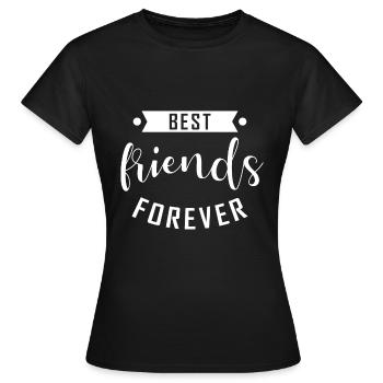 amitié - T-shirt Femme - noir - Devant - AI Model Female 172 dark (172cm)