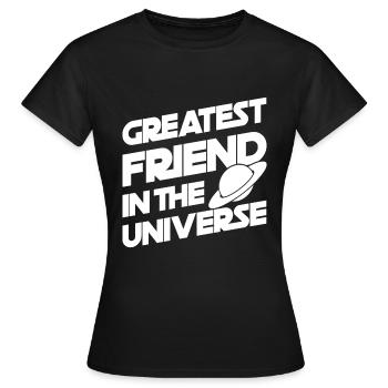 amitié - T-shirt Femme - noir - Devant - AI Model Female 172 dark (172cm)