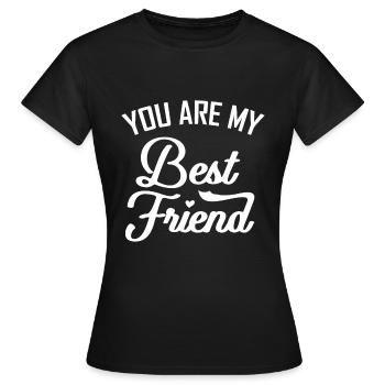 amitié - T-shirt Femme - noir - Devant - AI Model Female 172 dark (172cm)
