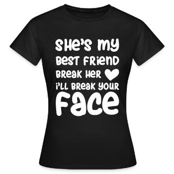 amitié - T-shirt Femme - noir - Devant - AI Model Female 172 dark (172cm)