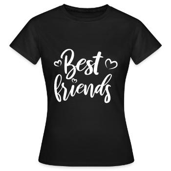 amitié - T-shirt Femme - noir - Devant - AI Model Female 172 dark (172cm)