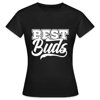 amitié - T-shirt Femme - noir - Devant - AI Model Female 172 dark (172cm)