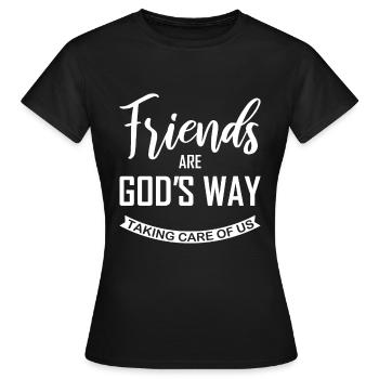 amitié - T-shirt Femme - noir - Devant - AI Model Female 172 dark (172cm)